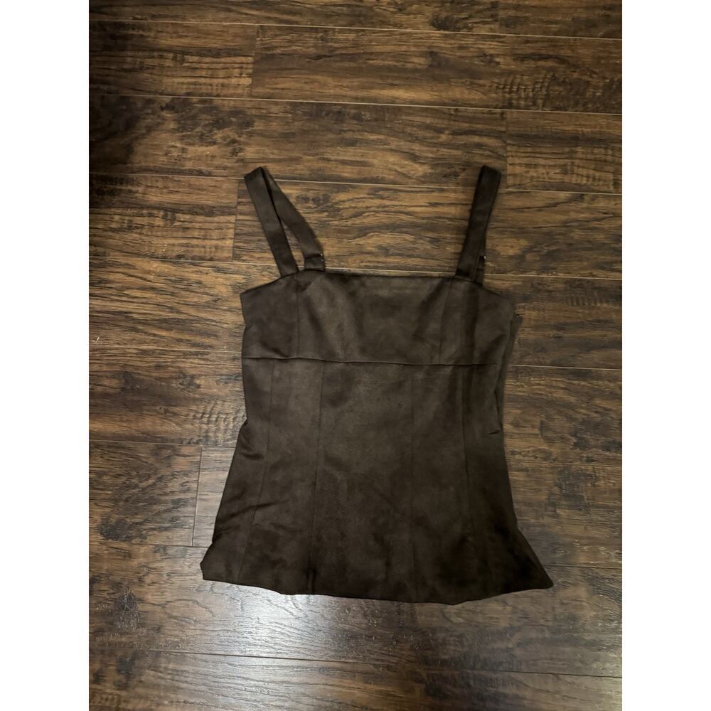 Emerson Lang Corset Top Womens M Suede Brown Wedding Bridesmaid Prom Elegant